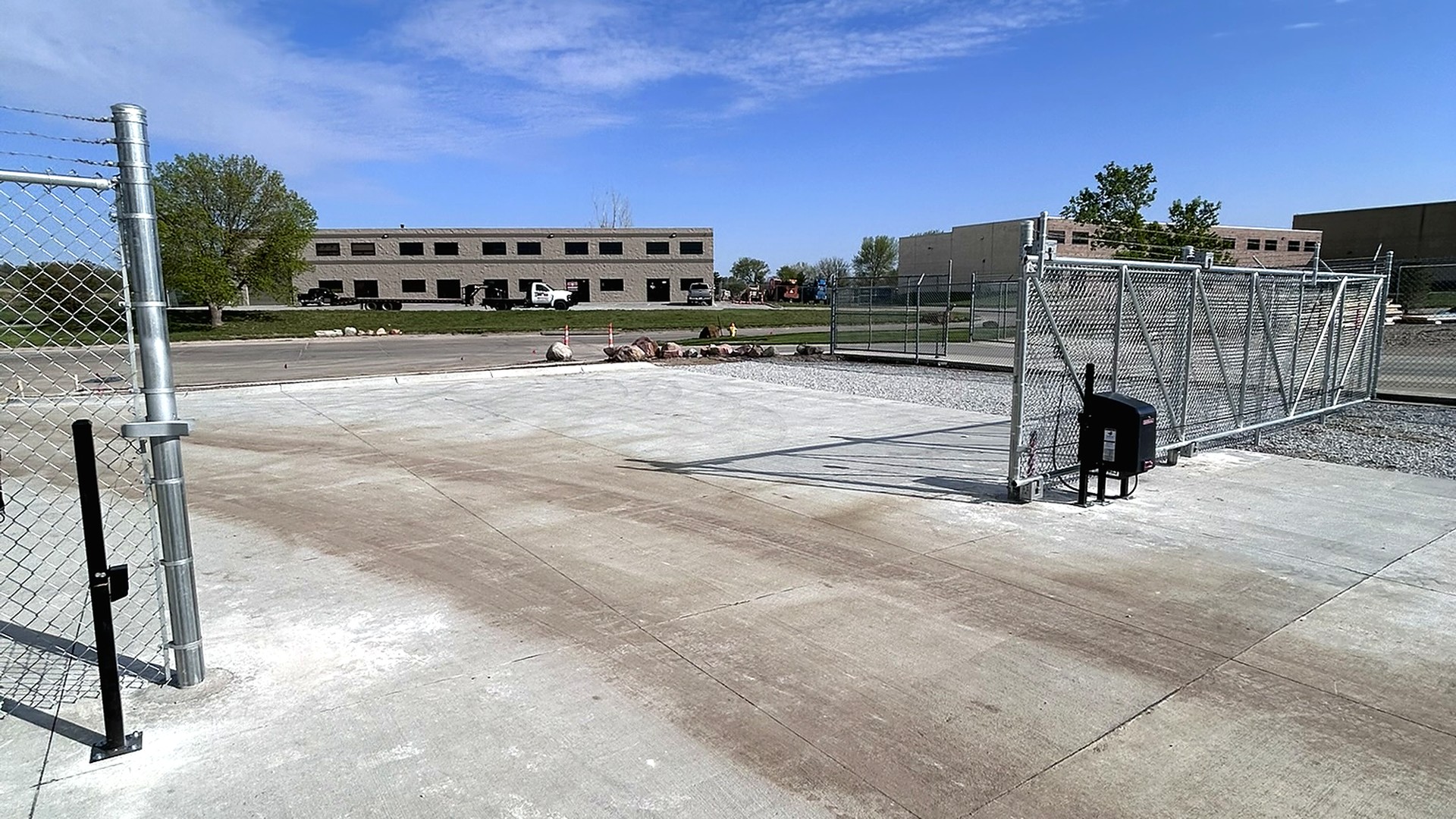 Commercial slide gate — ECS install